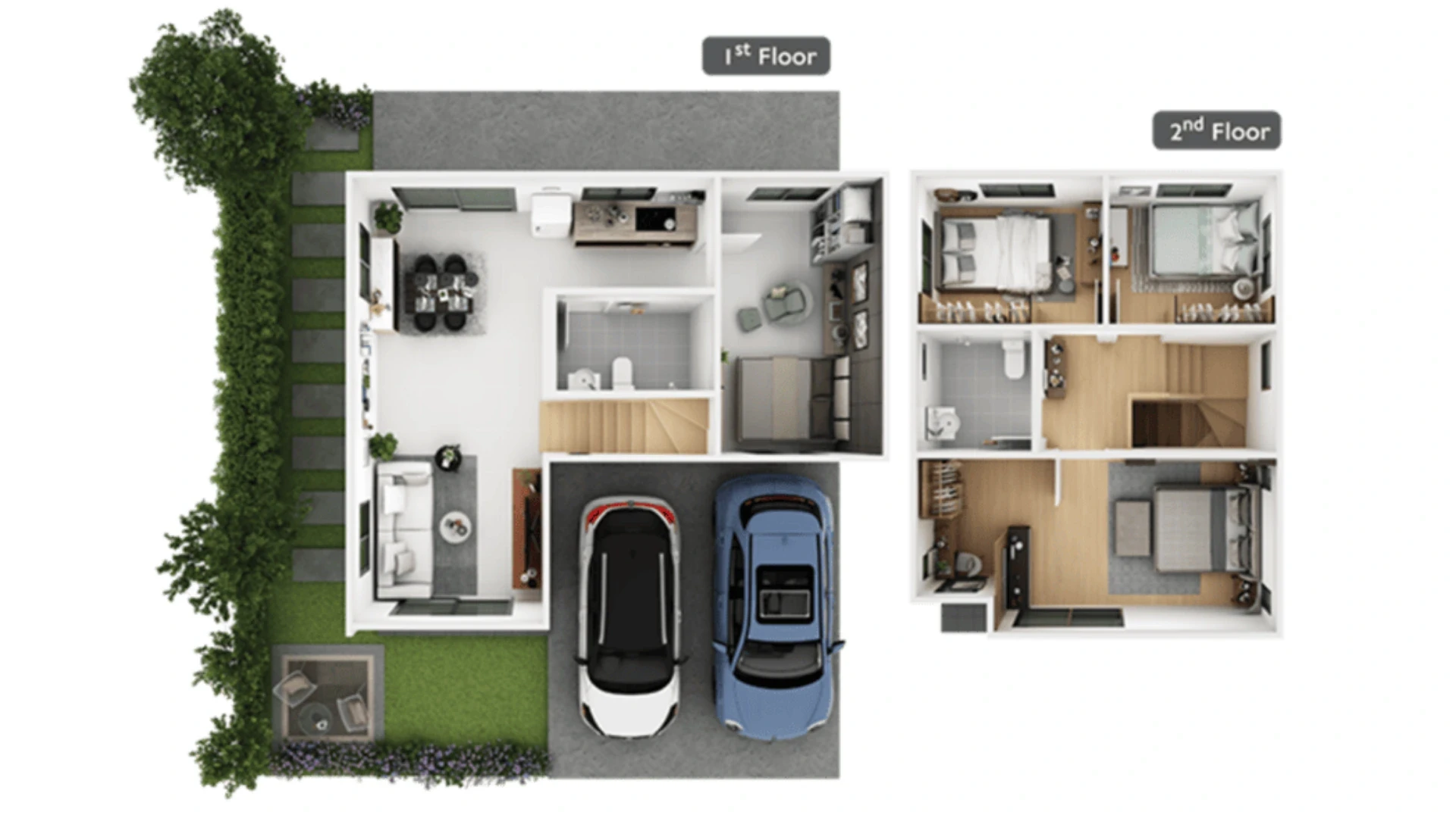 ขาย บ้านแฝด 4 ห้องนอน ใจกลางหนองมน ใกล้บางแสน เพียง 3.33 ล้านบาท's plan image at 1
