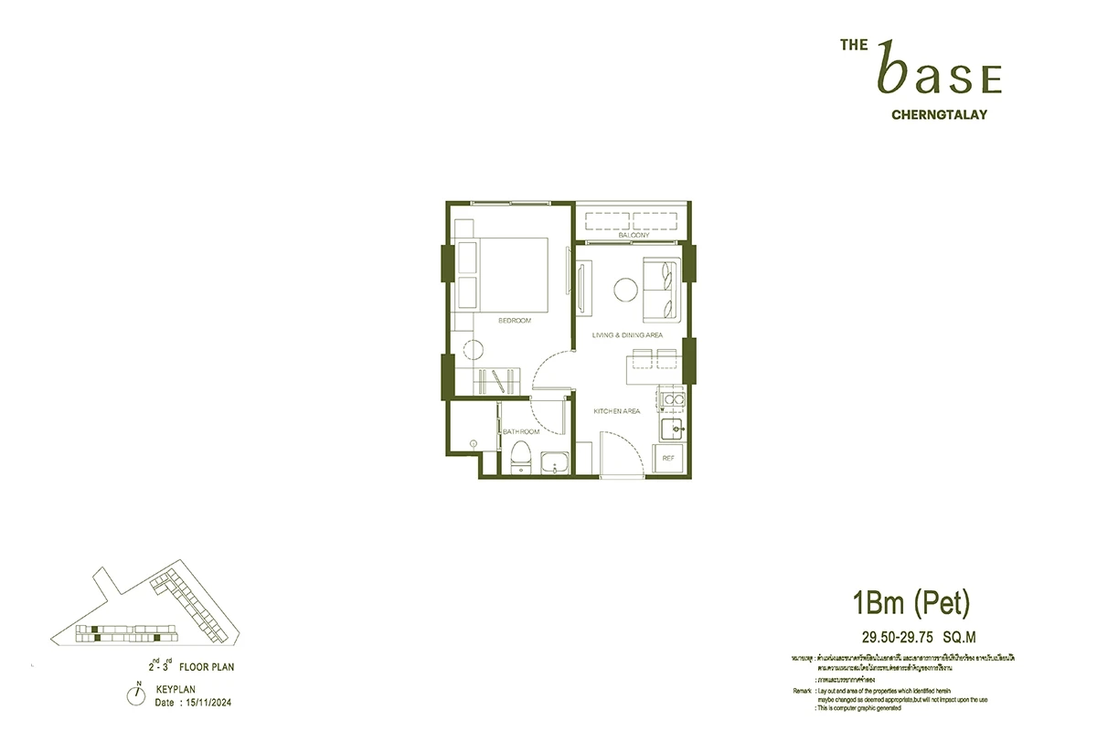 เดอะ เบส เชิงทะเล : TYPE 1BM (PET)'s plan image at 1