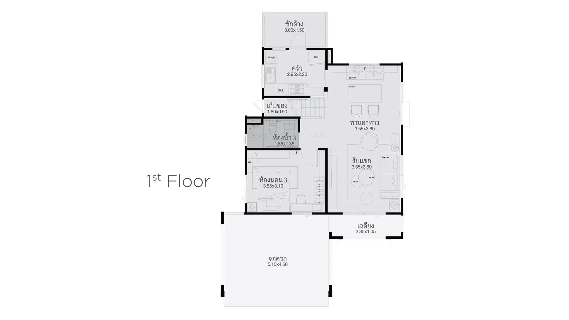 ภาพแปลนของ วิลลาจจิโอ ลำลูกกา - วงแหวน : Cozy 01D18 รูปที่ 1