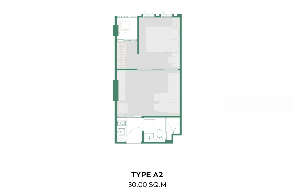 แอสปาย อรุณ พรีเว่ : TYPE A2's plan image at 1