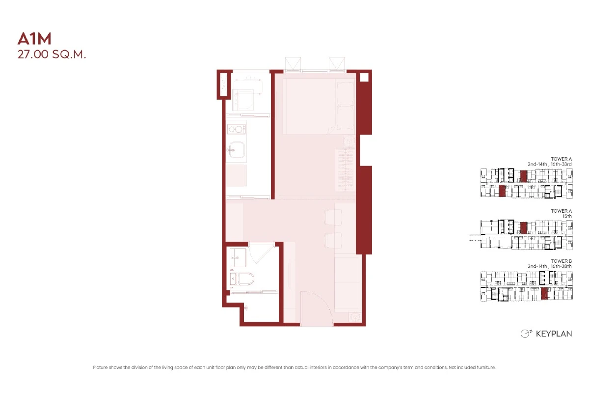 แอสปาย ห้วยขวาง : STUDIO A2's plan image at 1