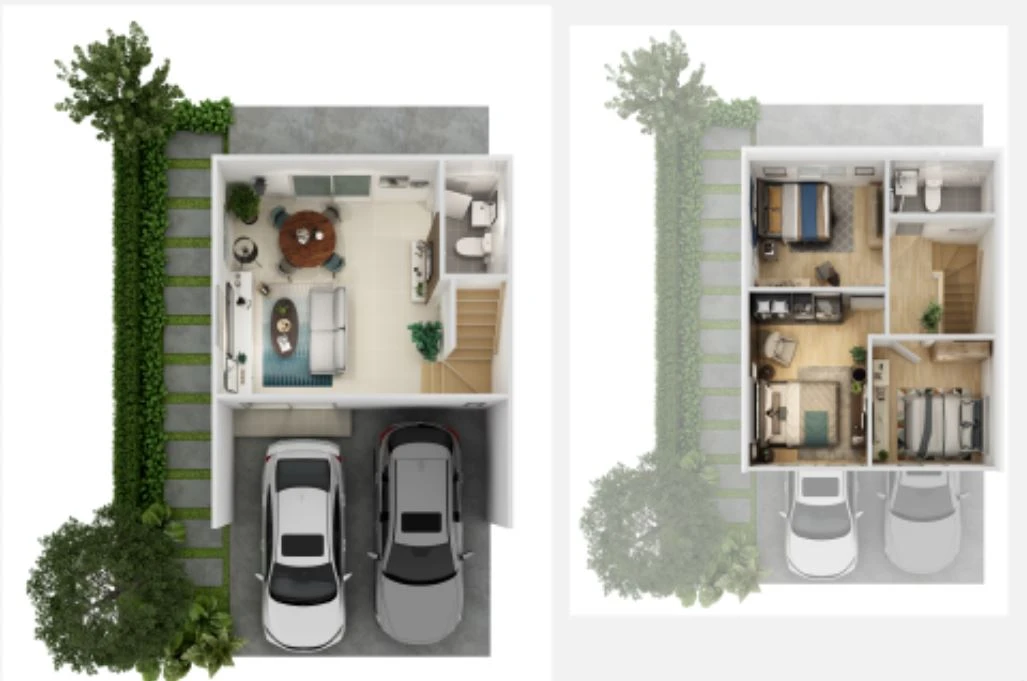 ภาพแปลนของ Garnet : พฤกษาวิลล์ รังสิต-ซอยเวิร์คพอยท์ รูปที่ 1