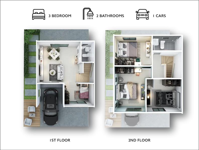 ภาพแปลนของ Phruekphanna : บ้านพฤกษา สุขุมวิท-บางปู 2 รูปที่ 1