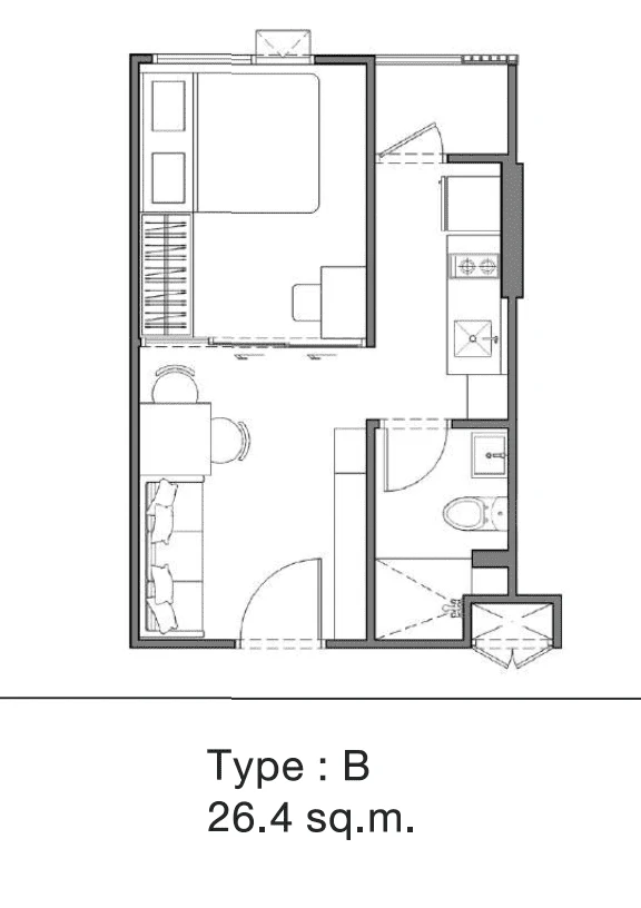 แชปเตอร์วัน มอร์ เกษตร : TYPE B's plan image at 1