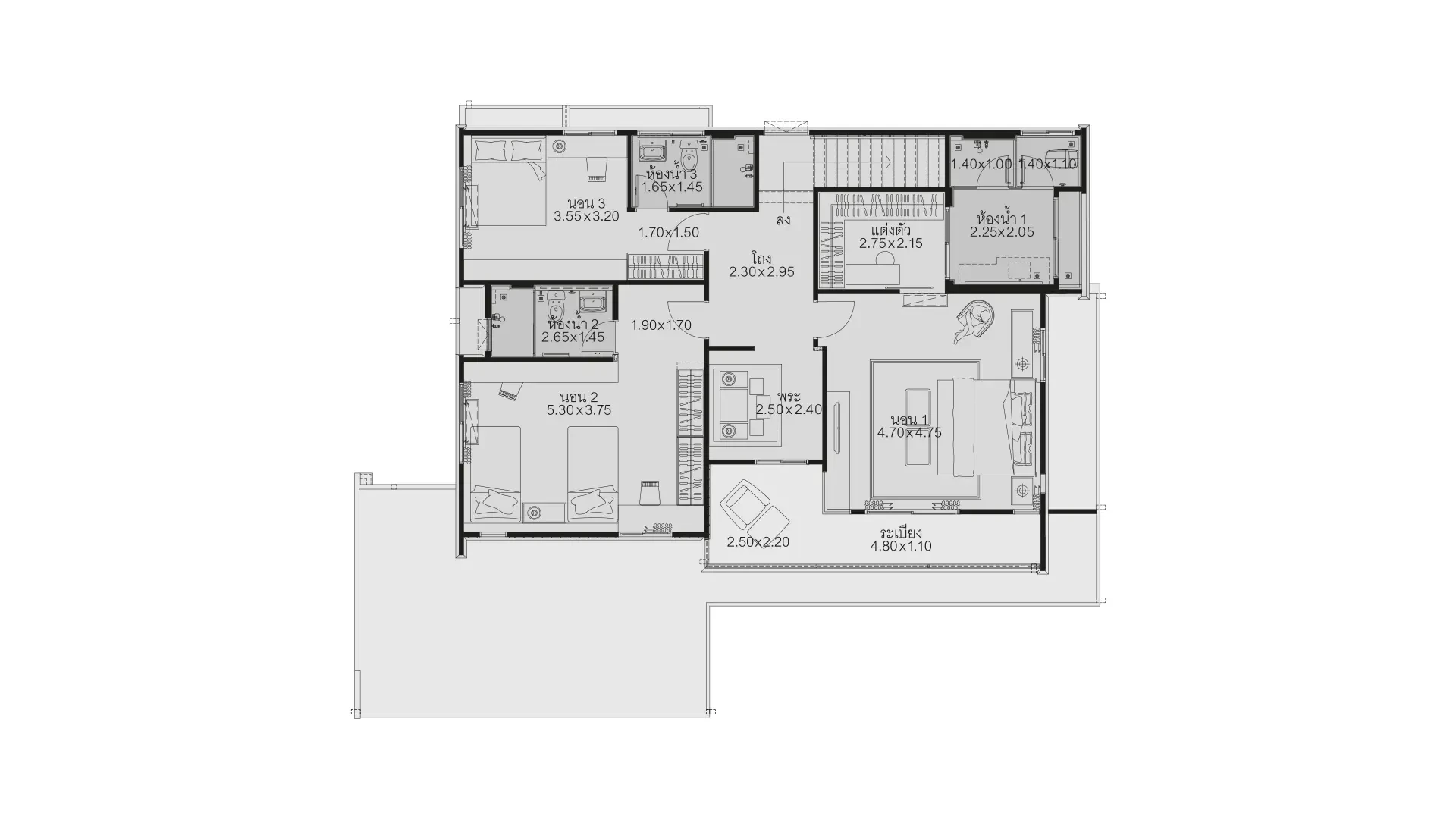 มัณฑนา2 มอเตอร์เวย์กรุงเทพกรีฑา: Expandio 00A22's plan image at 2