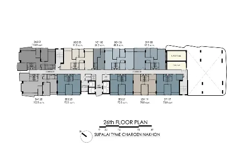 แกลลอรี่ของ ศุภาลัย ธาม เจริญนคร : 2 Bedroom (2F1 73 ตรม) รูปที่ 13