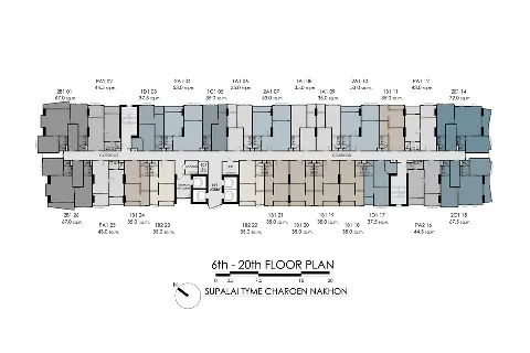 แกลลอรี่ของ ศุภาลัย ธาม เจริญนคร : 1 Bedroom (1B1 35 ตรม) รูปที่ 6