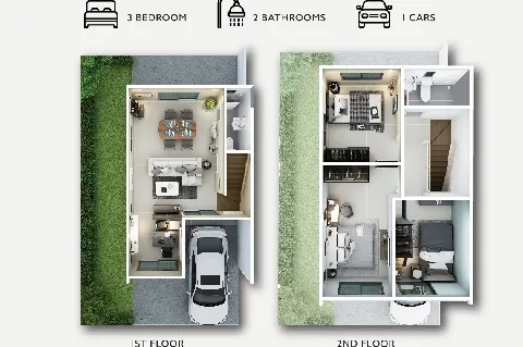 แกลลอรี่ของ แบบบ้าน พฤกษ์วนา: บ้านพฤกษา ศรีนครินทร์ บางนา รูปที่ 3